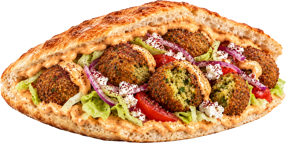 Falafel im Brot bei Amca's Kebab